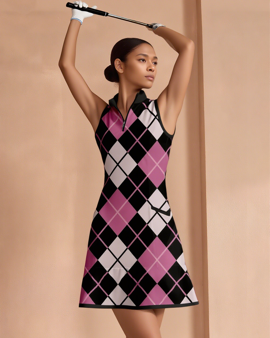 Super Stylish Ruffled Zip-Up Dress Perfect For Golf, Pickleball, And Tennis