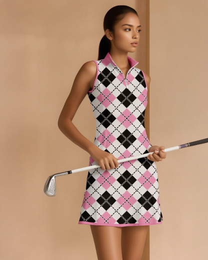 Super Stylish Ruffled Zip-Up Dress Perfect For Golf, Pickleball, And Tennis