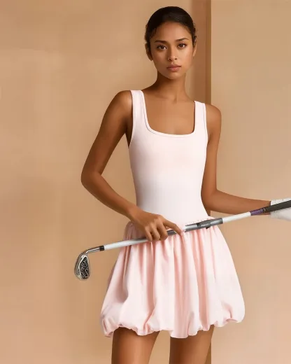 Women's Golf Sports Dress Outdoor Leisure Fitness Dance One-Piece Tennis Skirt