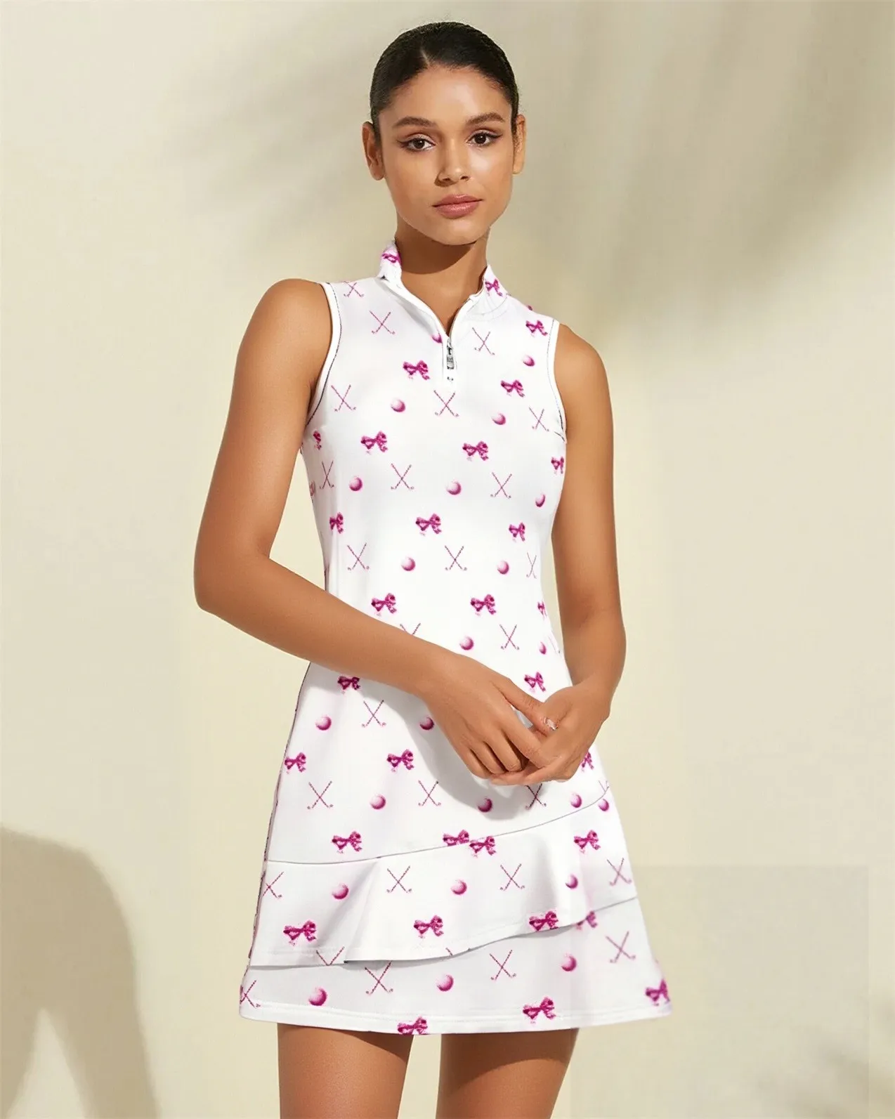 Women's Two-Piece Polo Shirt Quick-Drying Running Fitness Skirt Tennis Suit