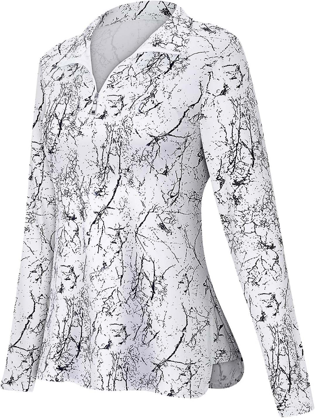 Women's Long Sleeve Golf Tennis Polo Shirts UPF50+ Half Zip Dry Fit Workout Tops Athletic Shirt