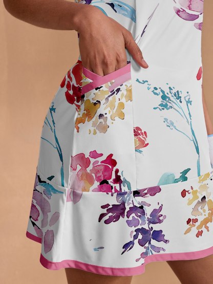 Fungolfs Inked Skins Ruffle Dress For Golf Pickleball & Tennis