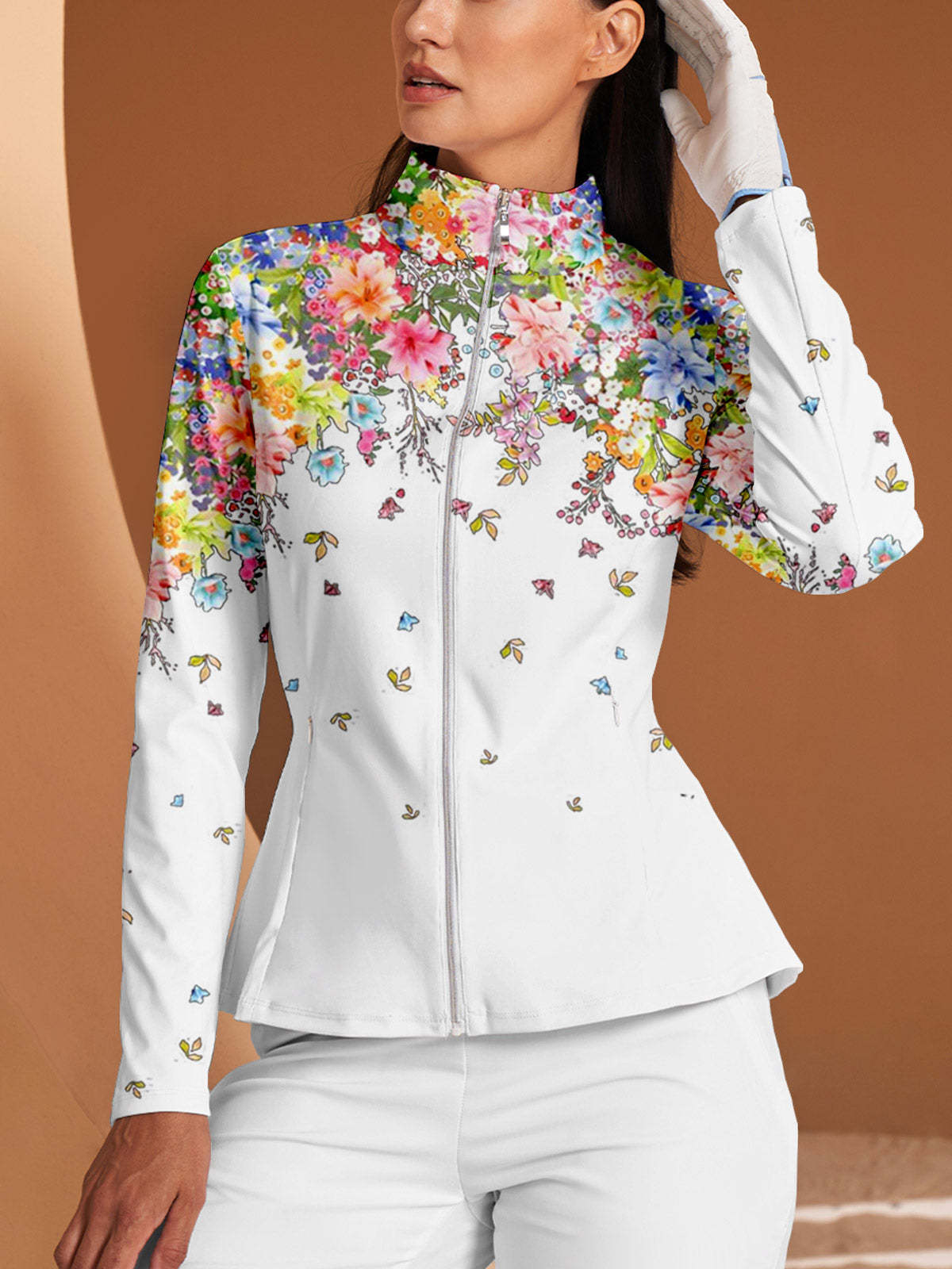 Botanical Energy Ruffle Golf Jacket Sun Protection