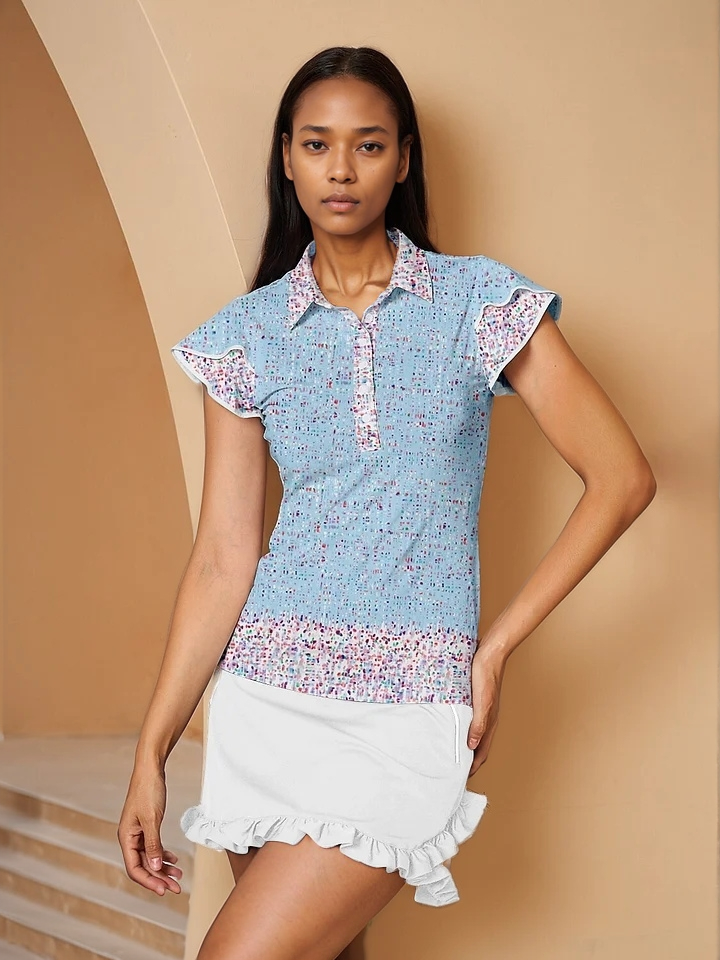Hyper-prep Ruffle Sleeve Polo Top UPF50+