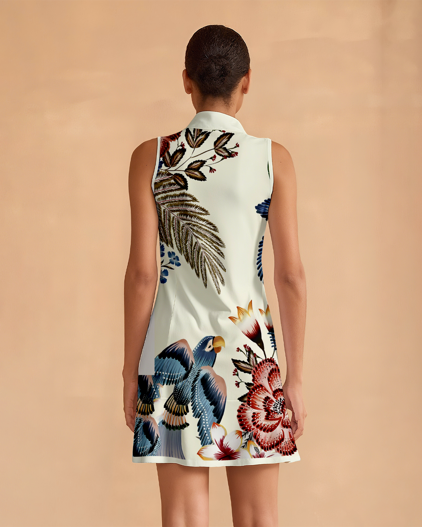 Super Stylish Ruffled Zip-Up Dress Perfect For Golf, Pickleball, And Tennis