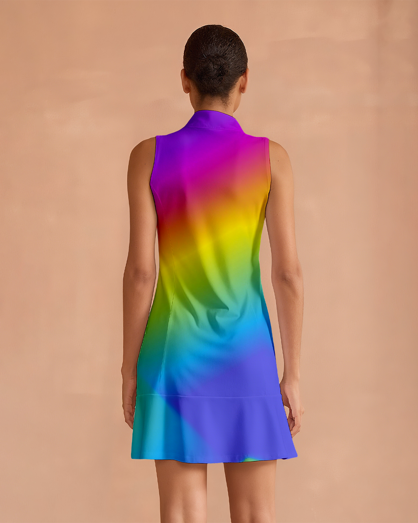 Super Stylish Ruffled Zip-Up Dress Perfect For Golf, Pickleball, And Tennis