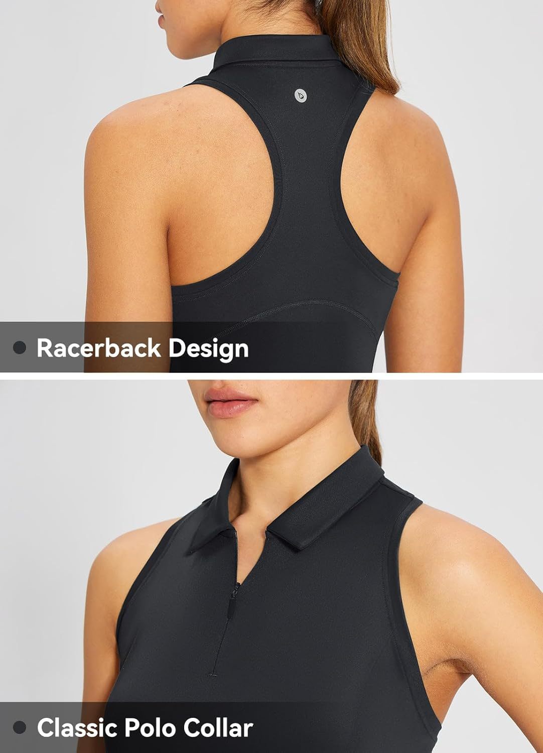 Womens Golf Dress Sleeveless Tennis Dresses with Built in Shorts Pockets Racerback Workout Athletic