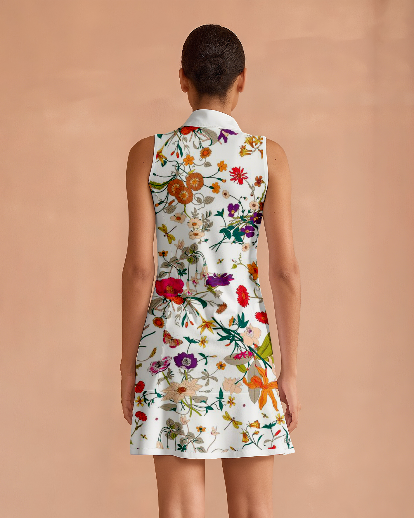 Super Stylish Ruffled Zip-Up Dress Perfect For Golf, Pickleball, And Tennis