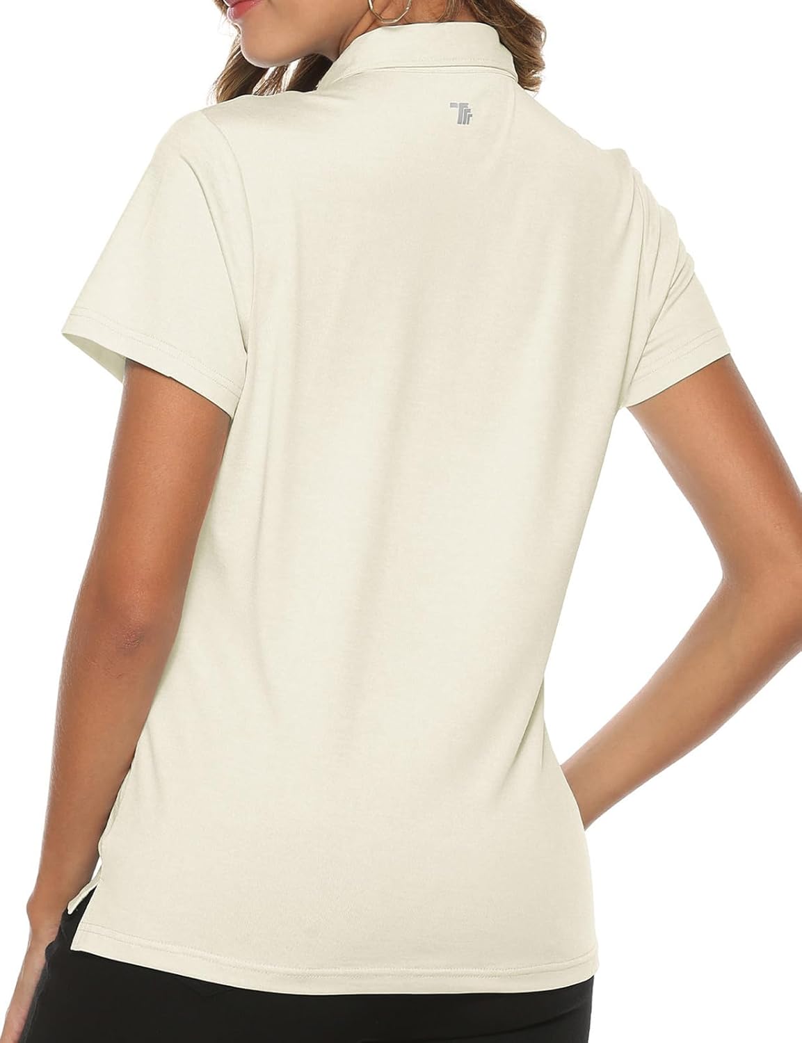 Women's Golf Polo Short Sleeve Shirts Lightweight Moisture Wicking Collared T Shirt Quick Dry 4-Button