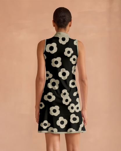 Super Stylish Ruffled Zip-Up Dress Perfect For Golf, Pickleball, And Tennis