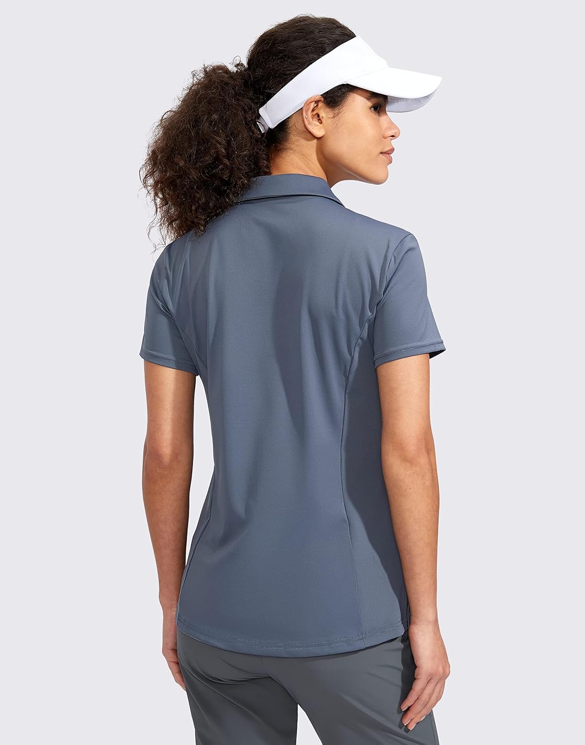 Women's Golf Shirt Short Sleeve with Zip Up Quick Dry Stretch Tennis Collared Polo Shirts for Women Golf Clothes