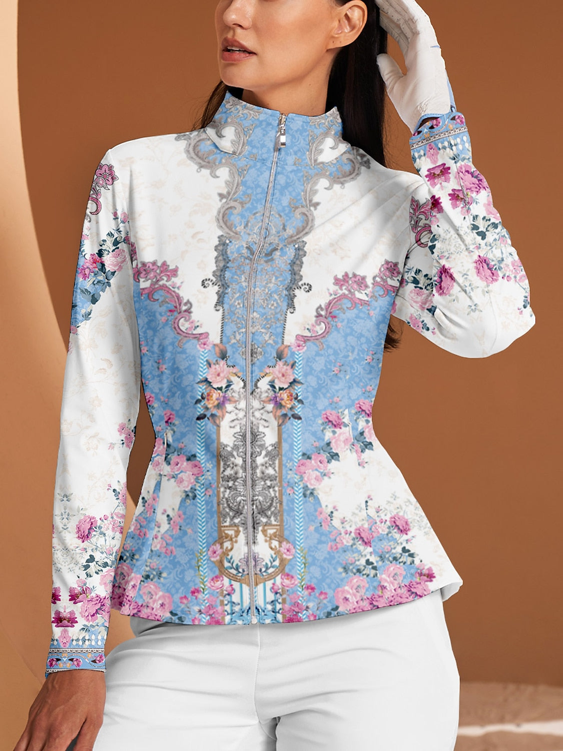 Botanical Energy Ruffle Golf Jacket Sun Protection