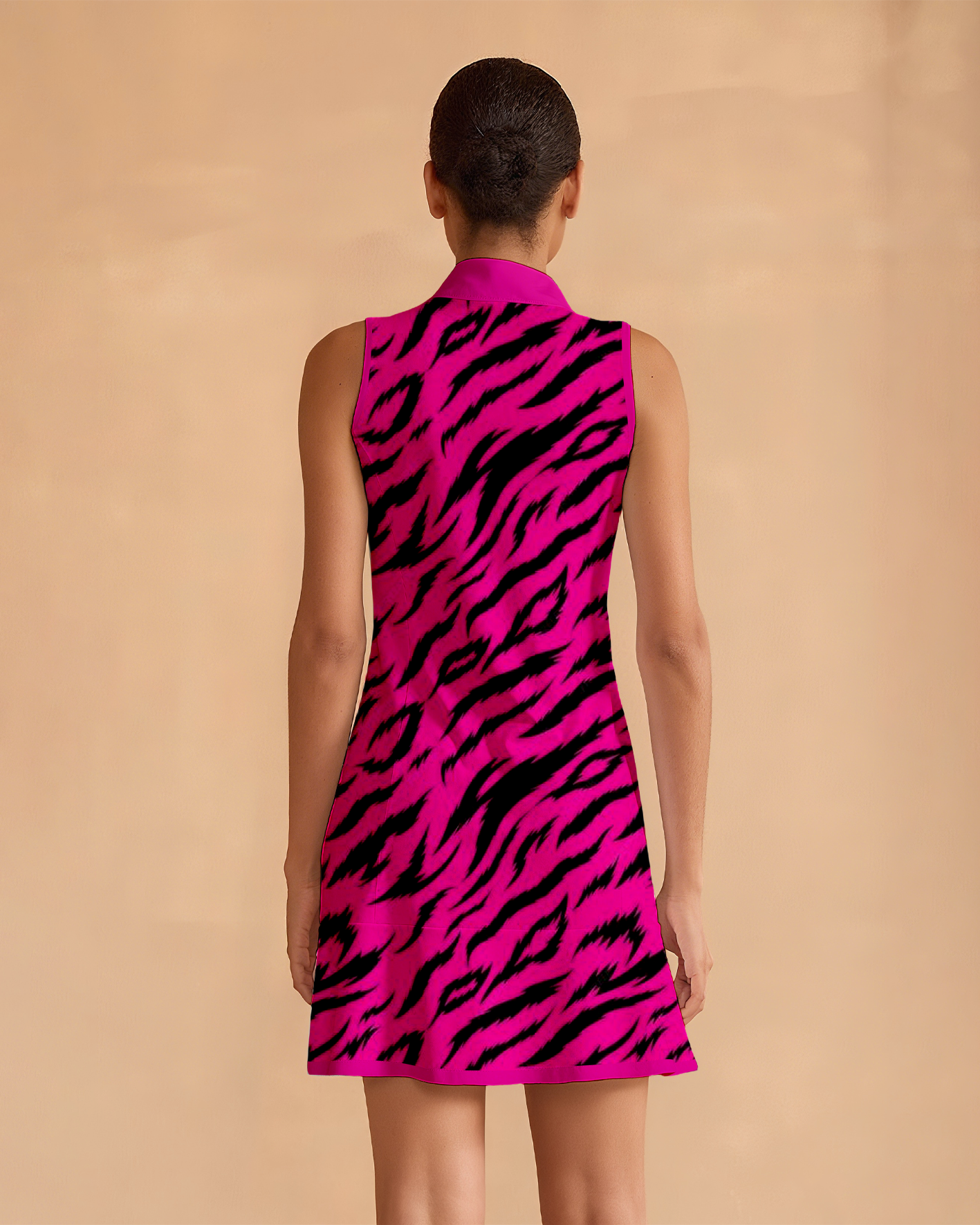 Super Stylish Ruffled Zip-Up Dress Perfect For Golf, Pickleball, And Tennis