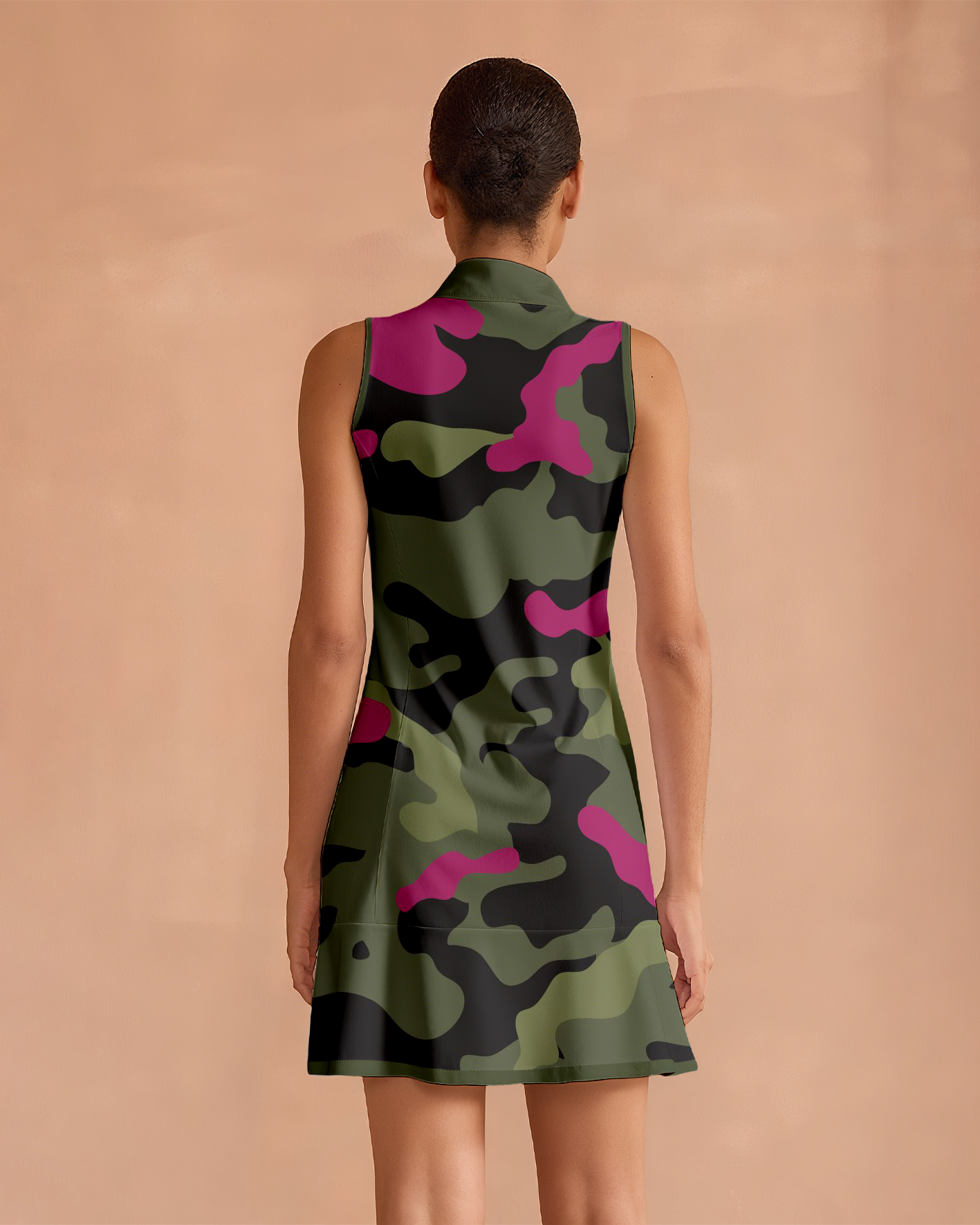 Super Stylish Ruffled Zip-Up Dress Perfect For Golf, Pickleball, And Tennis