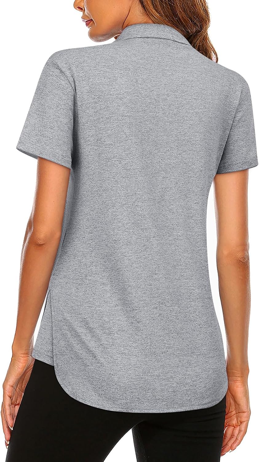 Women's Long Sleeve Golf Tennis Polo Shirts UPF50+ Half Zip Dry Fit Workout Tops Athletic Shirt