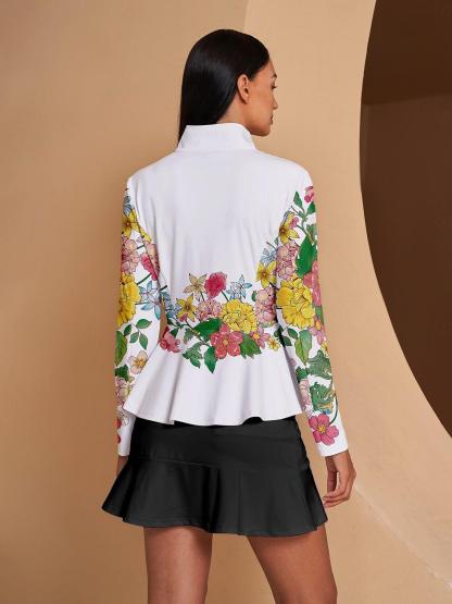 Fungolfs Botanical Energy Ruffle Golf Jacket Sun Protection