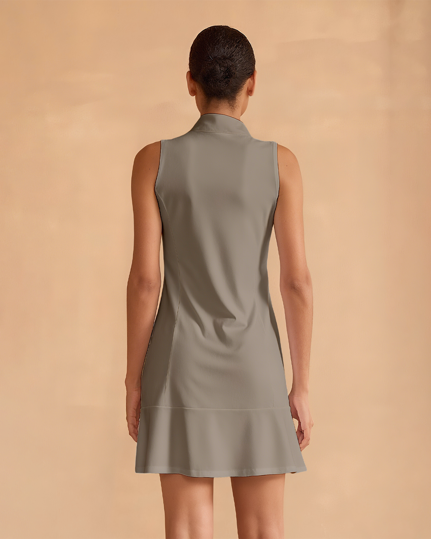 Super Stylish Ruffled Zip-Up Dress Perfect For Golf, Pickleball, And Tennis