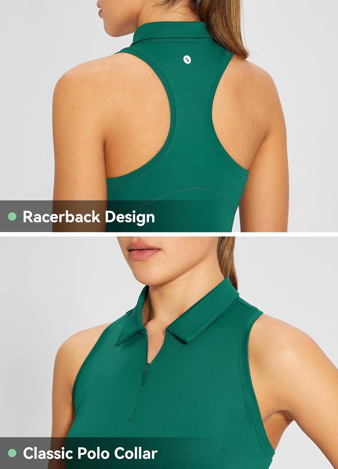 Womens Golf Dress Sleeveless Tennis Dresses with Built in Shorts Pockets Racerback Workout Athletic