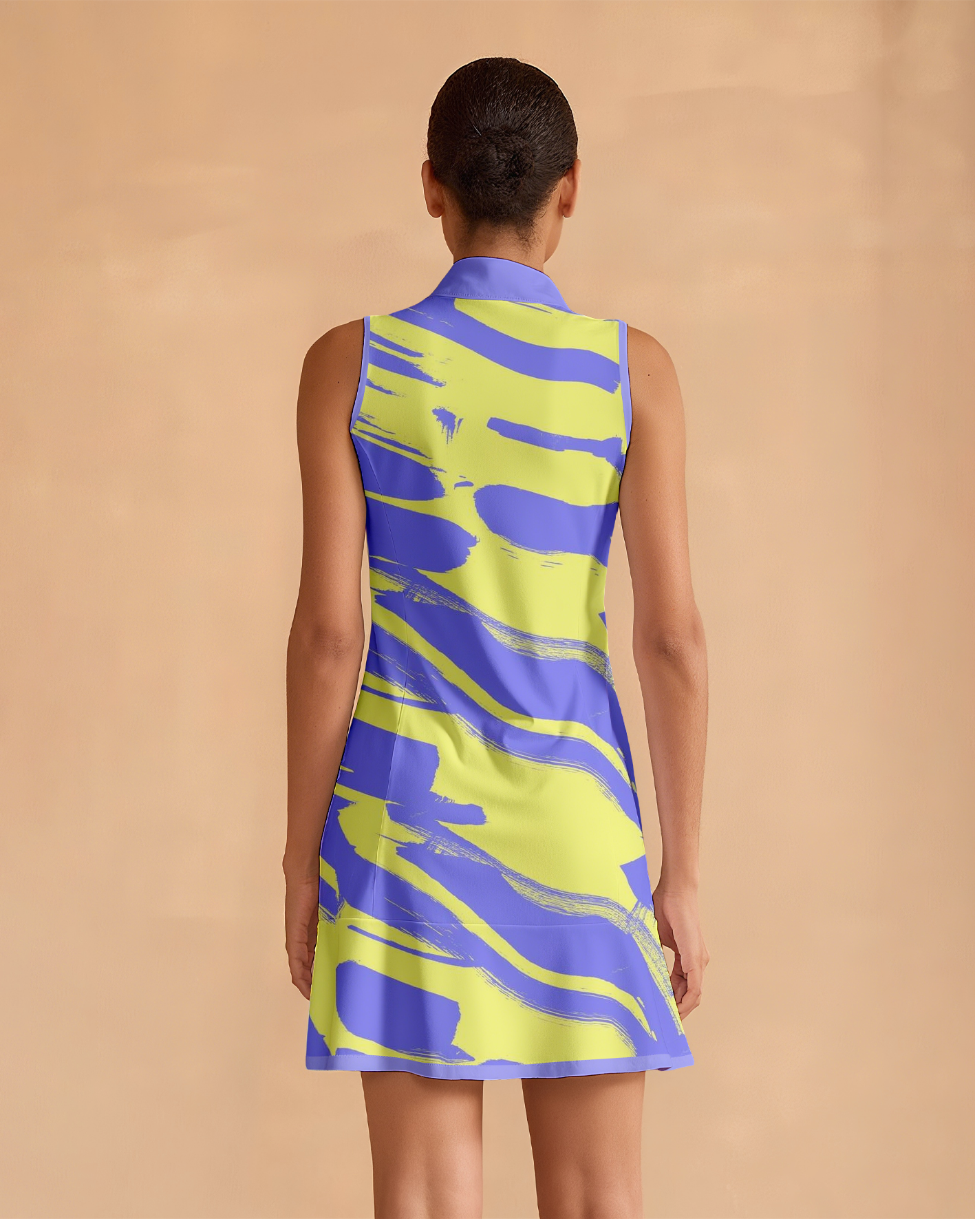 Super Stylish Ruffled Zip-Up Dress Perfect For Golf, Pickleball, And Tennis