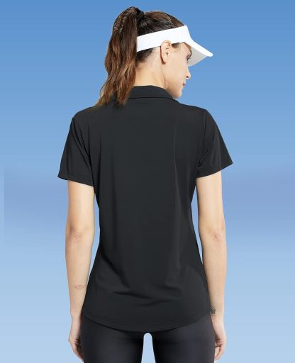 Women's Golf Polo Shirts Collared V Neck Short Sleeve Tennis Shirt, Dry Fit, Moisture Wicking