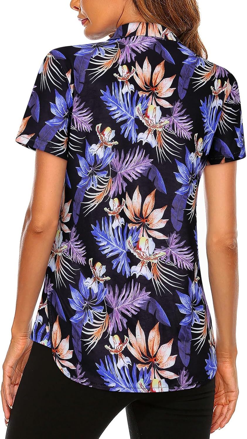 Women's Long Sleeve Golf Tennis Polo Shirts UPF50+ Half Zip Dry Fit Workout Tops Athletic Shirt