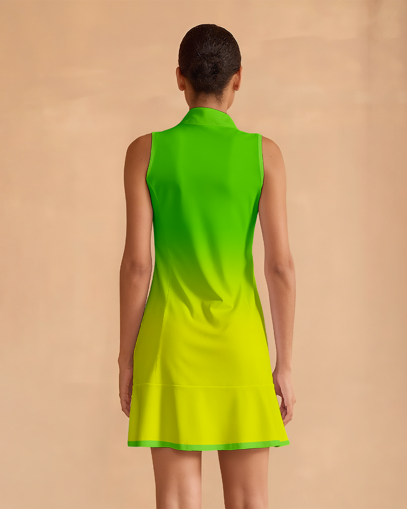 Super Stylish Ruffled Zip-Up Dress Perfect For Golf, Pickleball, And Tennis