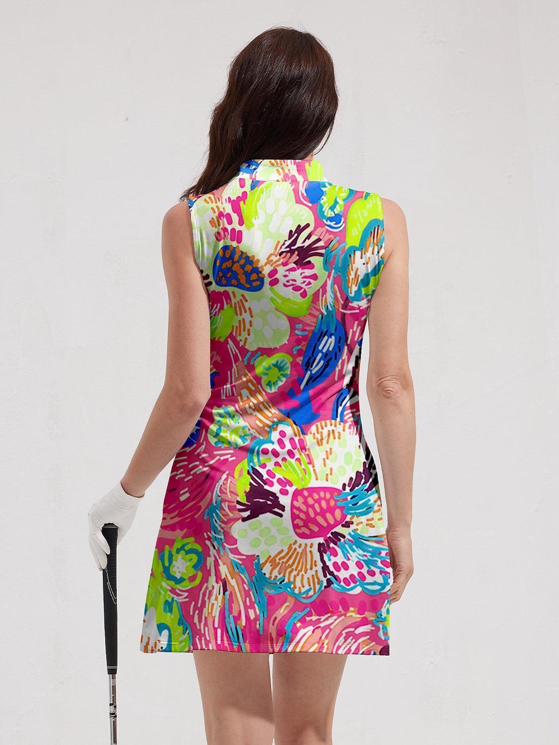 Fungolfs Hyped-up Tropical Sleeveless Dress UPF50+