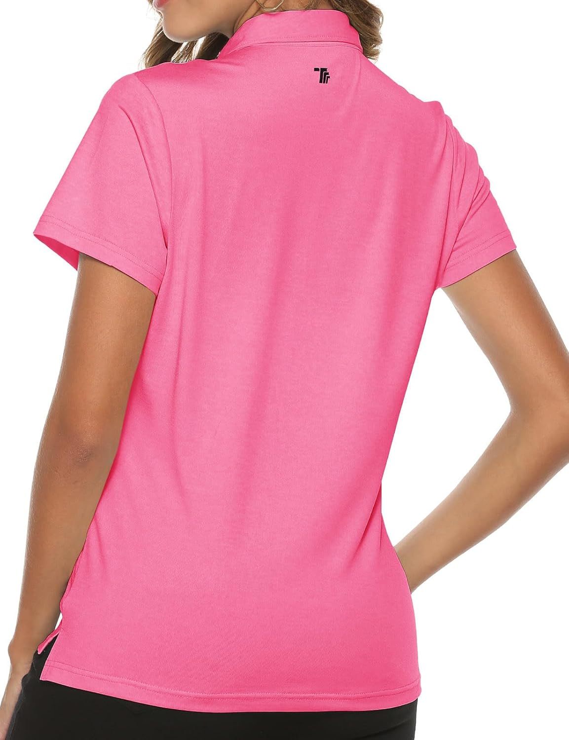 Women's Golf Polo Short Sleeve Shirts Lightweight Moisture Wicking Collared T Shirt Quick Dry 4-Button