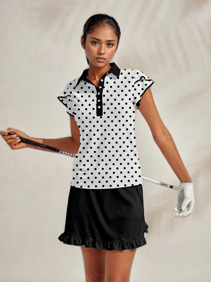 Hyper-prep Ruffle Sleeve Polo Top UPF50+