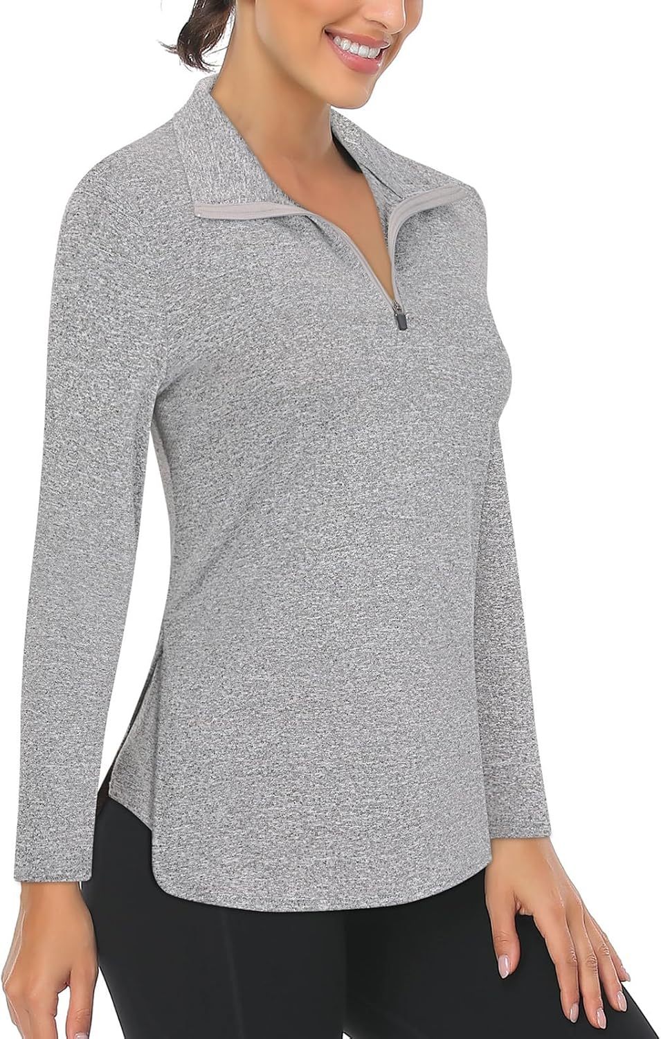 Women's Long Sleeve Golf Tennis Polo Shirts UPF50+ Half Zip Dry Fit Workout Tops Athletic Shirt