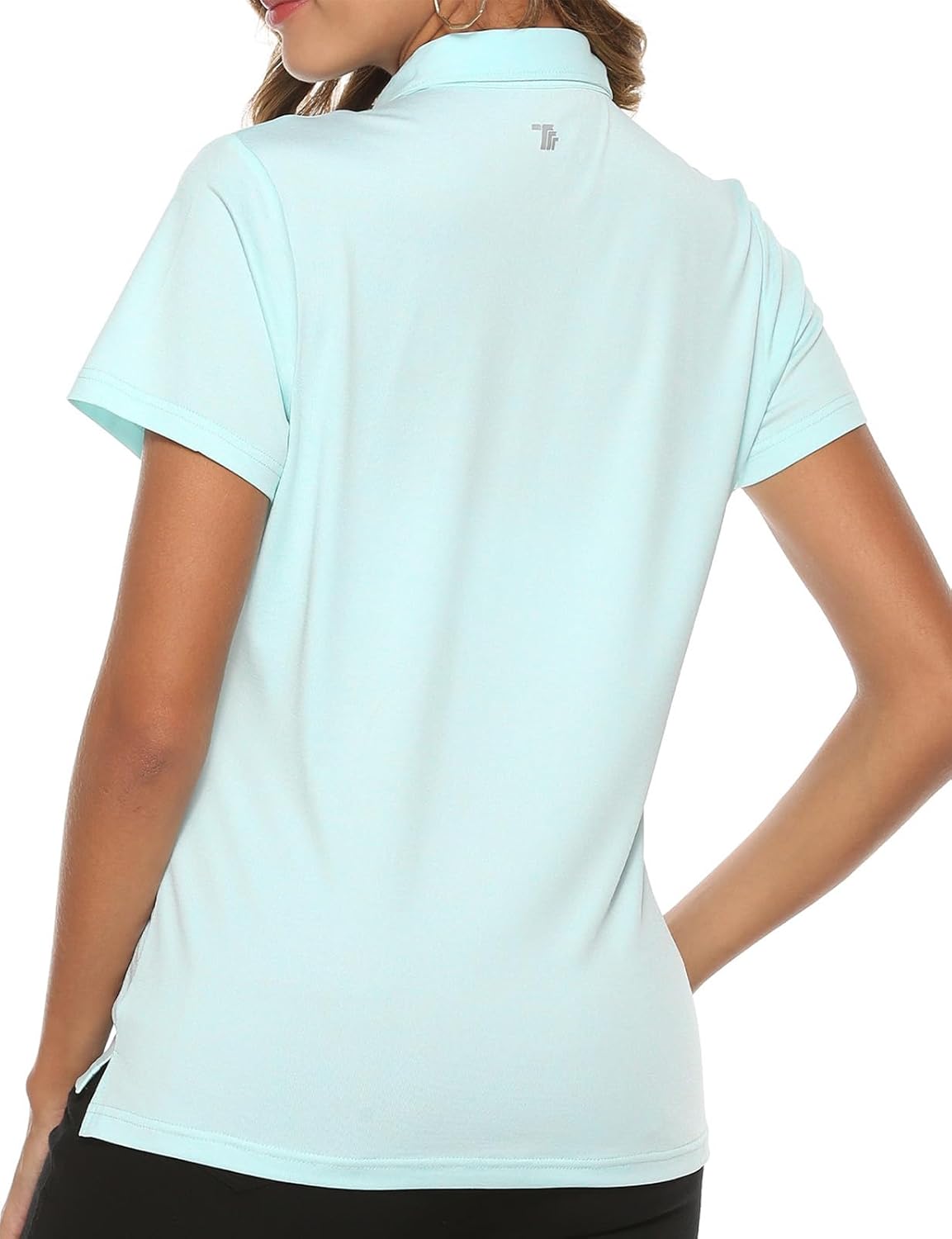 Women's Golf Polo Short Sleeve Shirts Lightweight Moisture Wicking Collared T Shirt Quick Dry 4-Button