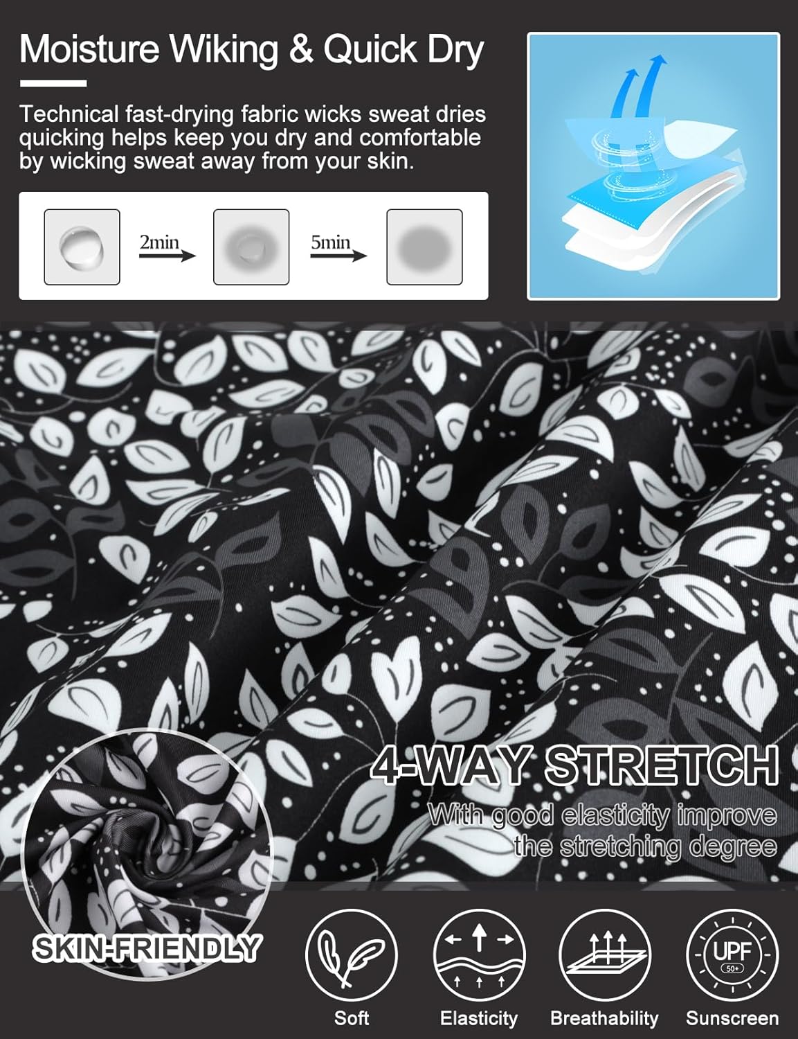 Women's Long Sleeve Golf Tennis Polo Shirts UPF50+ Half Zip Dry Fit Workout Tops Athletic Shirt