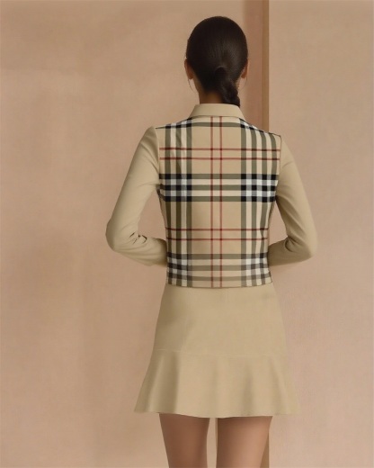 Fungolfs Fashion Gradient Polka Dot Simple Long Sleeve Dress With Pockets