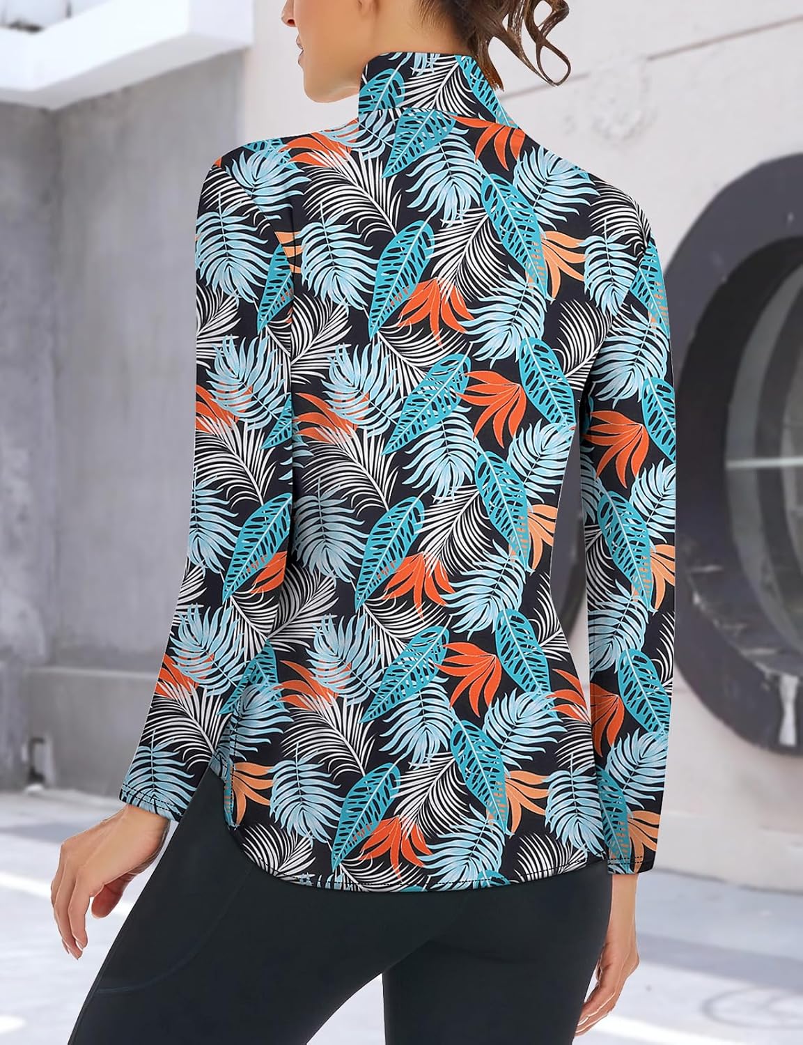 Women's Long Sleeve Golf Tennis Polo Shirts UPF50+ Half Zip Dry Fit Workout Tops Athletic Shirt