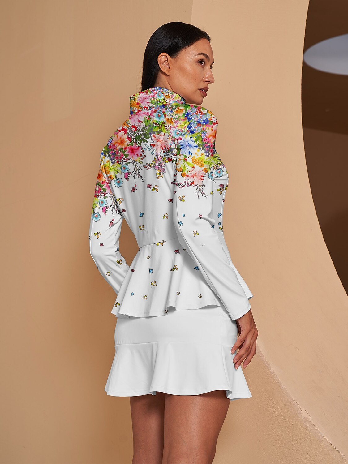 Botanical Energy Ruffle Golf Jacket Sun Protection