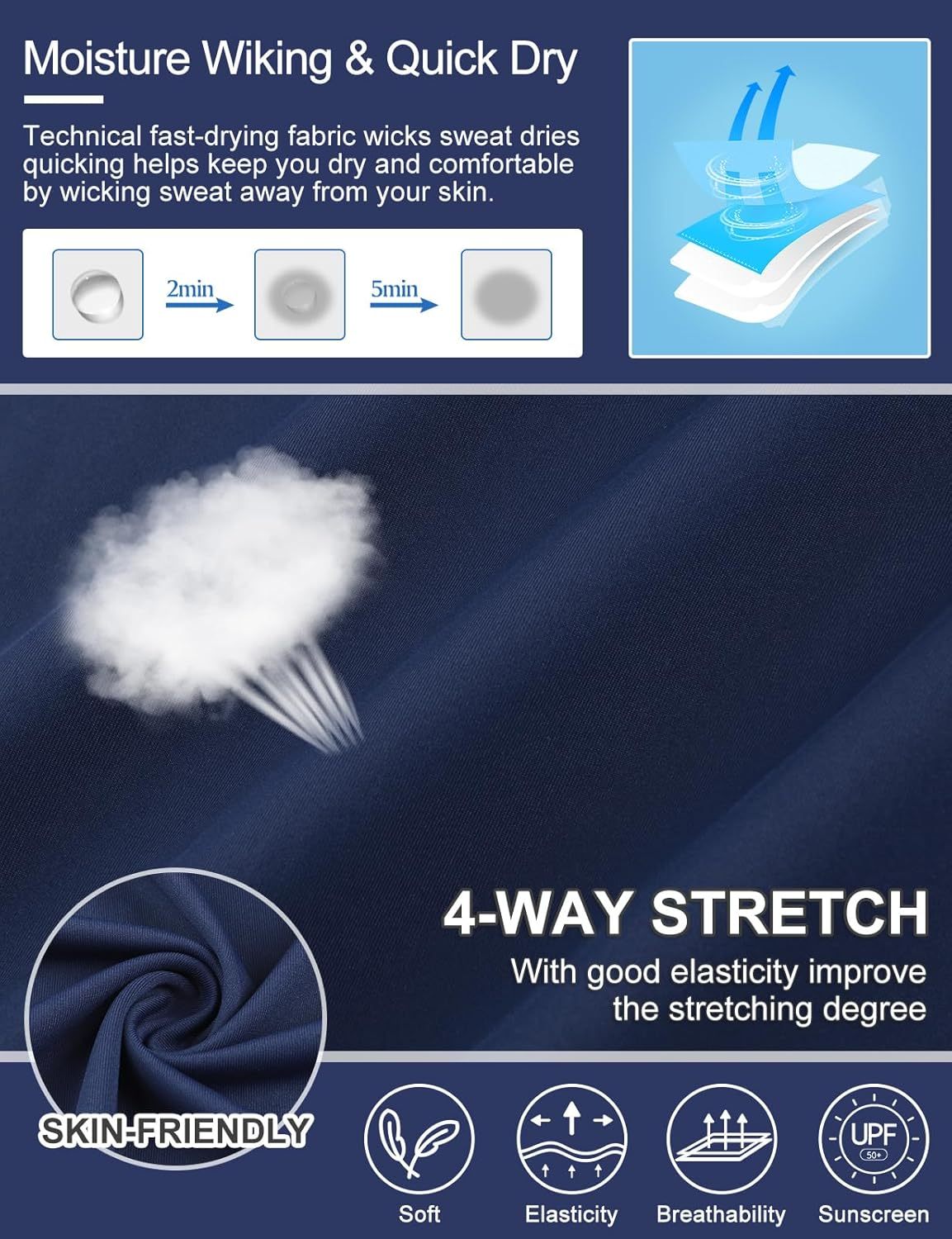 Women's Long Sleeve Golf Tennis Polo Shirts UPF50+ Half Zip Dry Fit Workout Tops Athletic Shirt