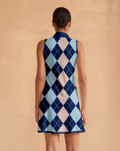 Super Stylish Ruffled Zip-Up Dress Perfect For Golf, Pickleball, And Tennis