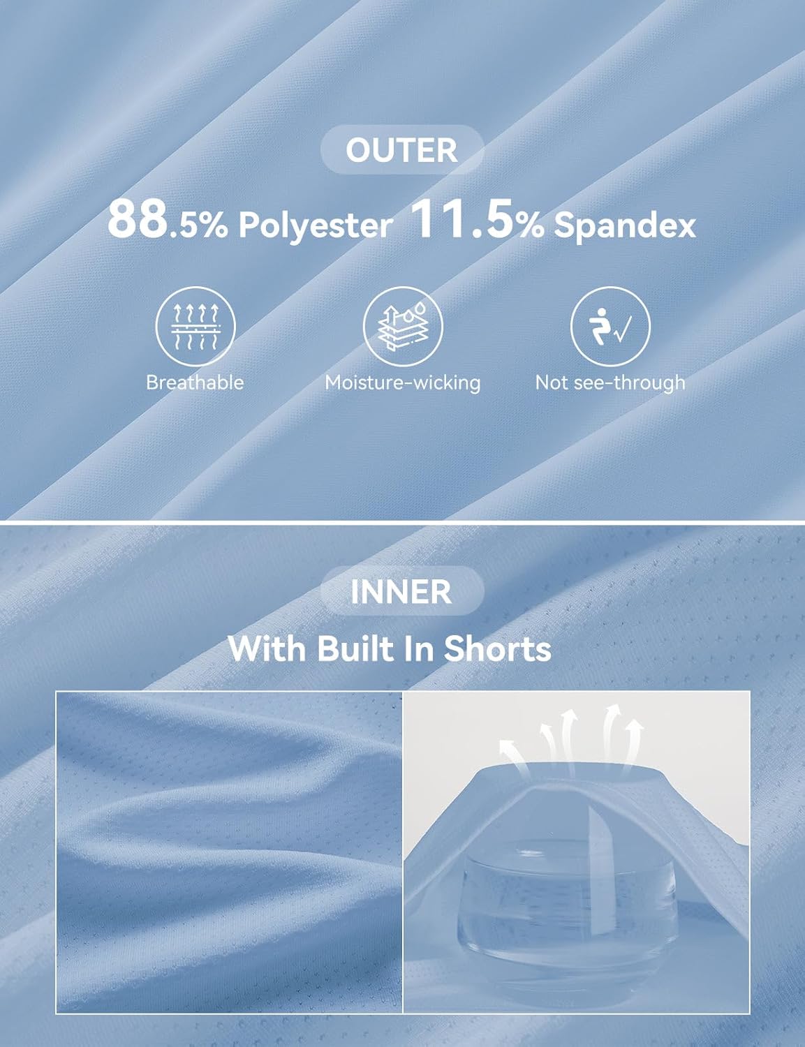 Womens Golf Dress Sleeveless Tennis Dresses with Built in Shorts Pockets Racerback Workout Athletic