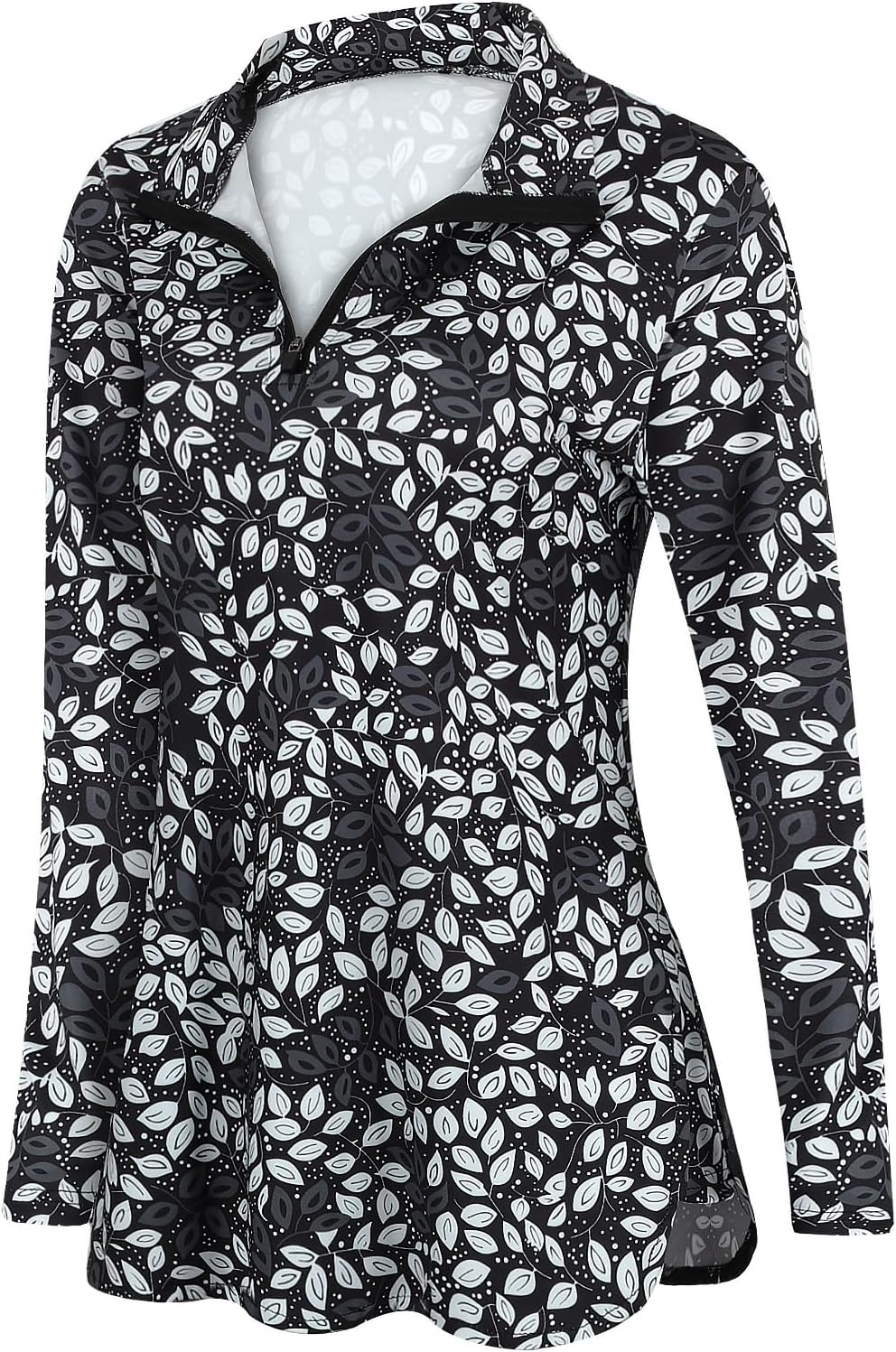 Women's Long Sleeve Golf Tennis Polo Shirts UPF50+ Half Zip Dry Fit Workout Tops Athletic Shirt