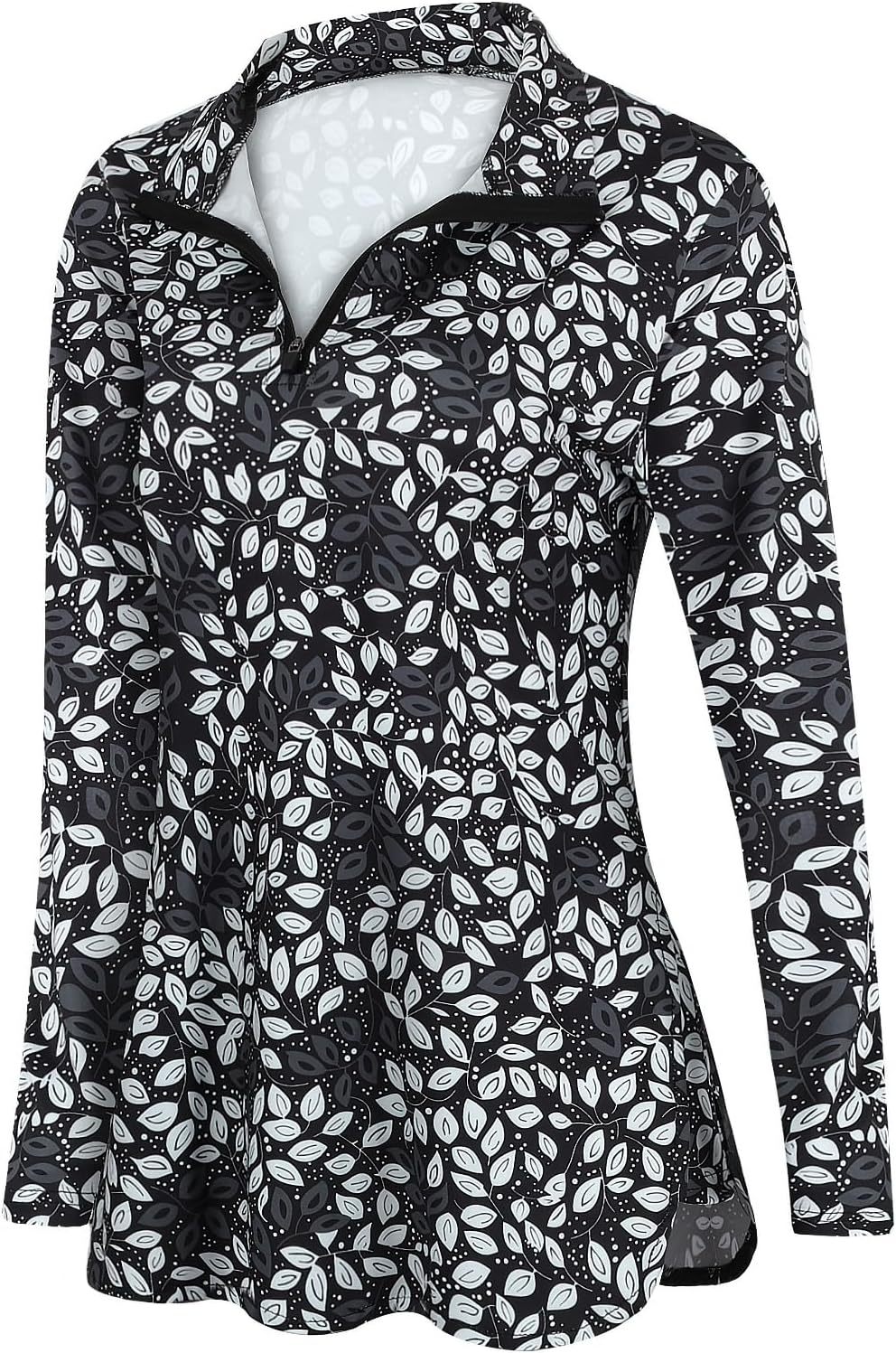 Women's Long Sleeve Golf Tennis Polo Shirts UPF50+ Half Zip Dry Fit Workout Tops Athletic Shirt