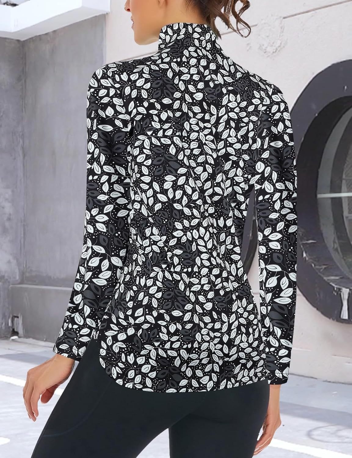 Women's Long Sleeve Golf Tennis Polo Shirts UPF50+ Half Zip Dry Fit Workout Tops Athletic Shirt