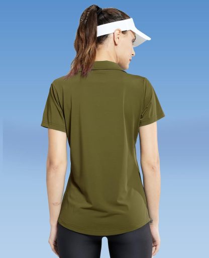 Women's Golf Polo Shirts Collared V Neck Short Sleeve Tennis Shirt, Dry Fit, Moisture Wicking