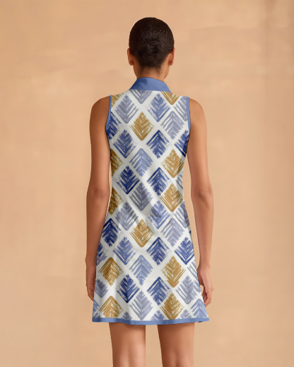 Super Stylish Ruffled Zip-Up Dress Perfect For Golf, Pickleball, And Tennis