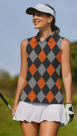 Halloween Women's Casual Sports Simple Graphic Sleeveless Polo Shirt UPF50+