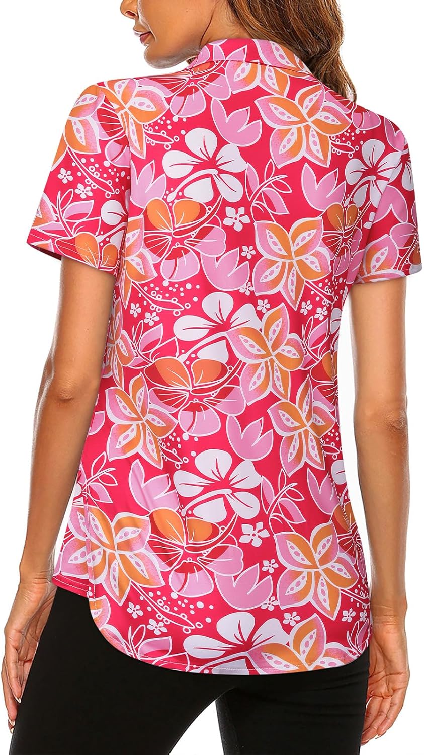 Women's Long Sleeve Golf Tennis Polo Shirts UPF50+ Half Zip Dry Fit Workout Tops Athletic Shirt