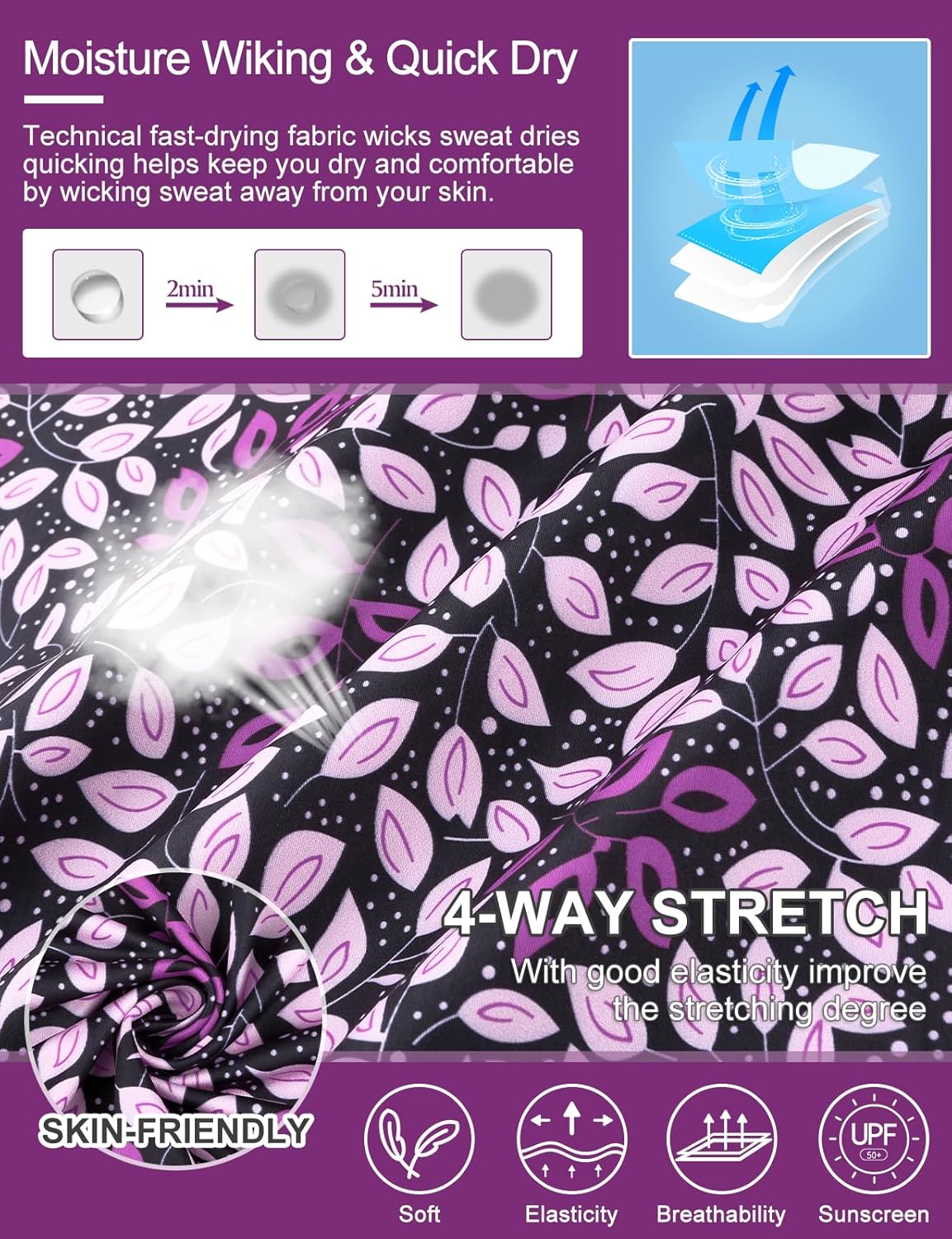 Women's Long Sleeve Golf Tennis Polo Shirts UPF50+ Half Zip Dry Fit Workout Tops Athletic Shirt