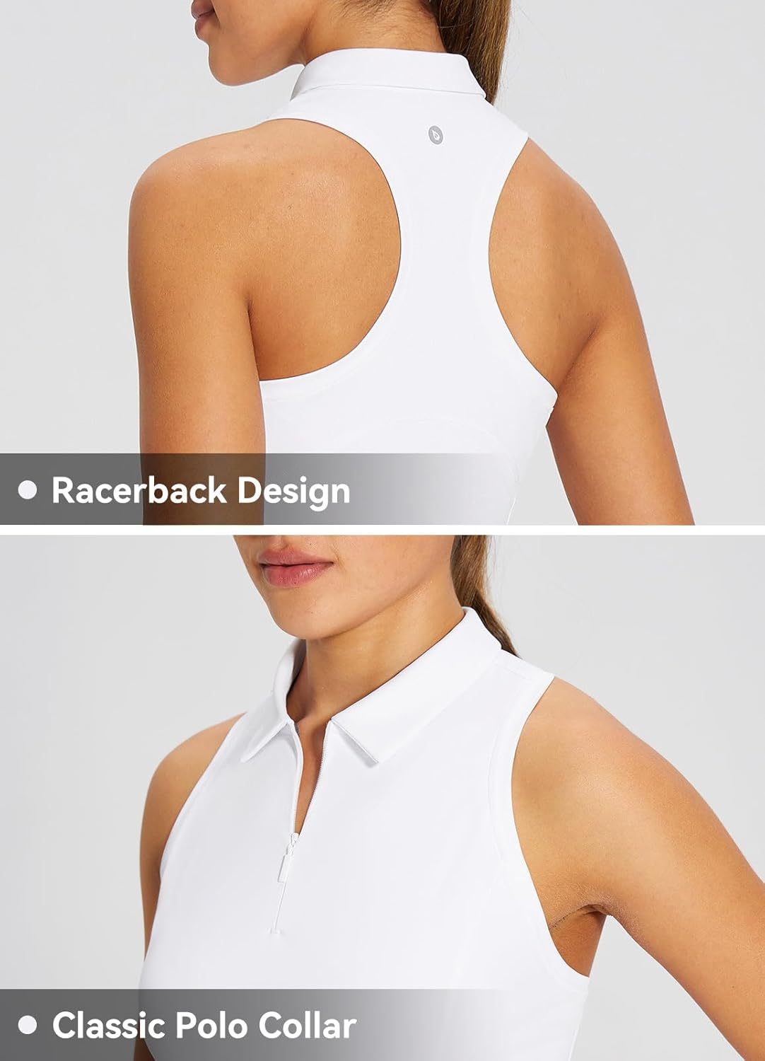 Womens Golf Dress Sleeveless Tennis Dresses with Built in Shorts Pockets Racerback Workout Athletic