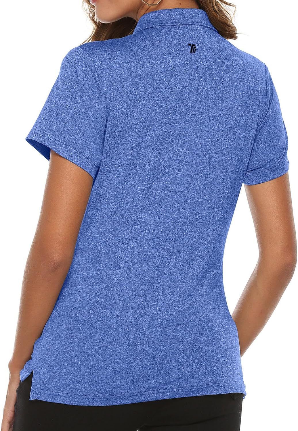 Women's Golf Polo Short Sleeve Shirts Lightweight Moisture Wicking Collared T Shirt Quick Dry 4-Button