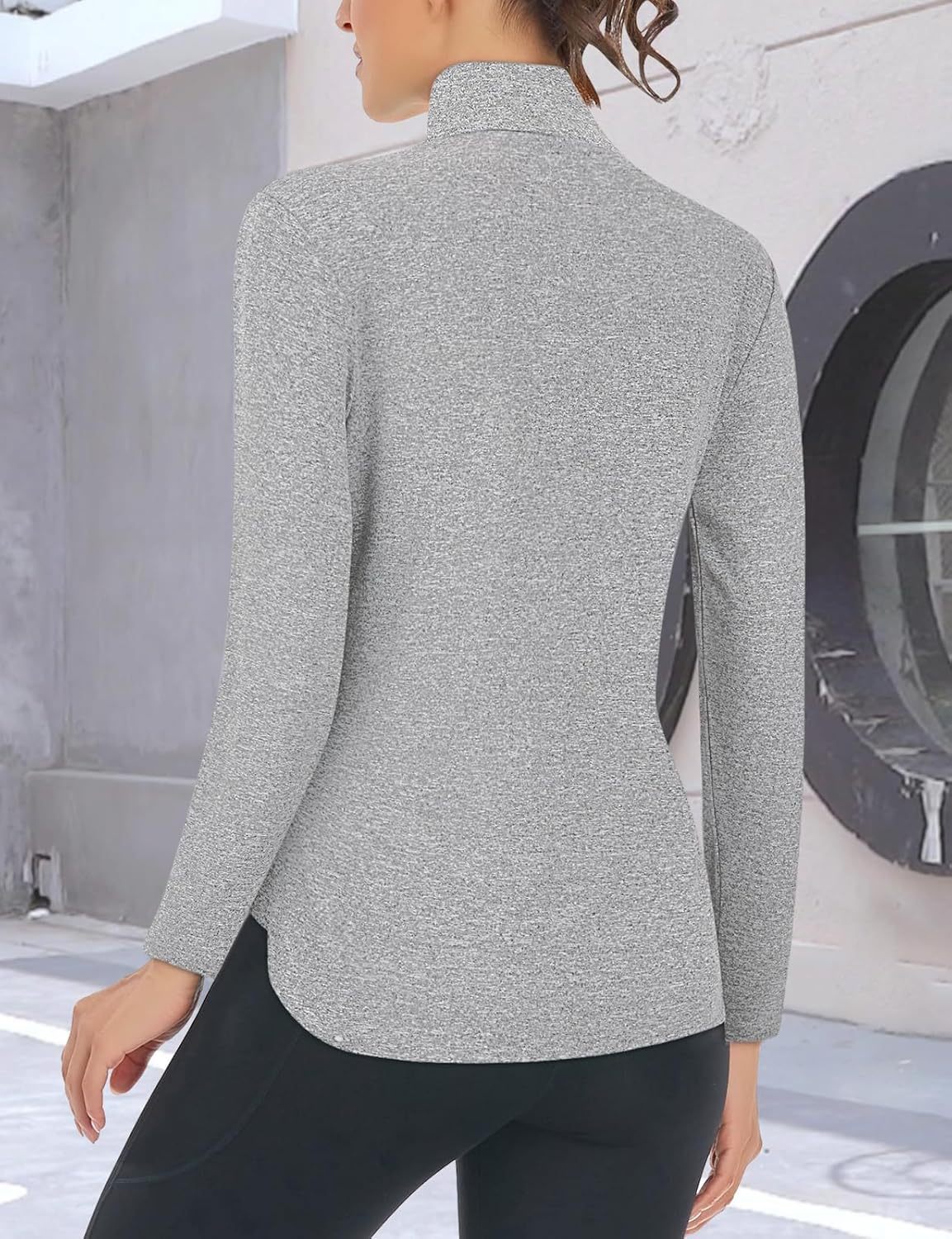 Women's Long Sleeve Golf Tennis Polo Shirts UPF50+ Half Zip Dry Fit Workout Tops Athletic Shirt