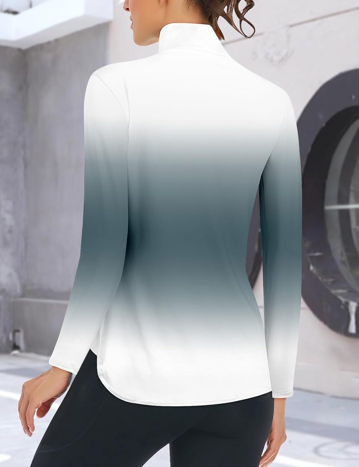 Women's Long Sleeve Golf Tennis Polo Shirts UPF50+ Half Zip Dry Fit Workout Tops Athletic Shirt